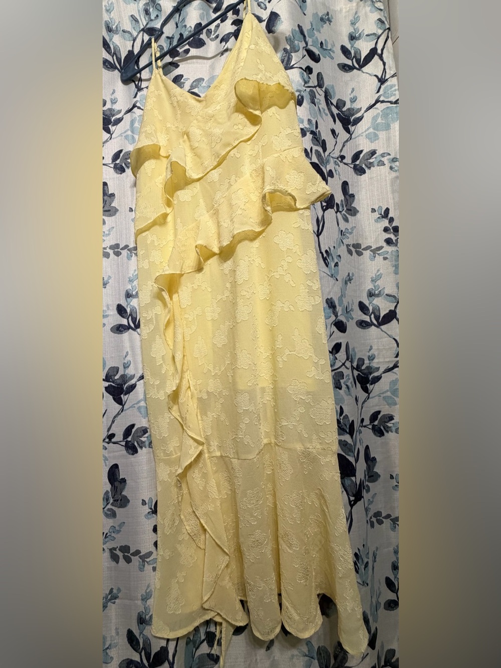 Yellow Ruffle Slip Dress - Picture 2 of 2